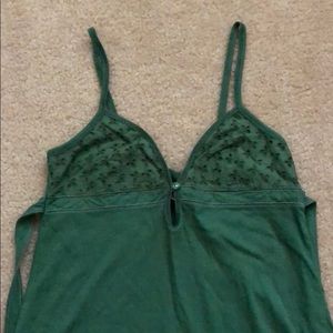 Hollister tank top with eyelet detail and tie back